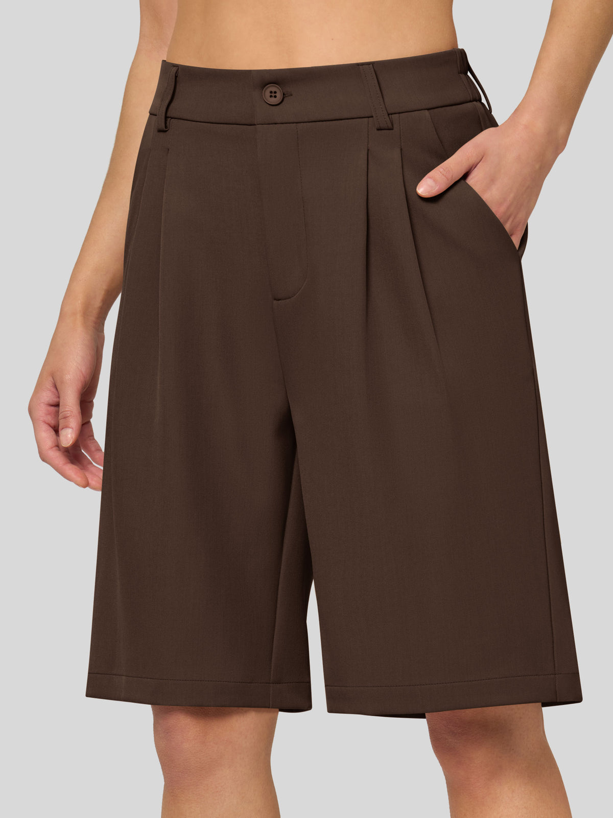 Willit Women's Pleated Work Shorts 10 Inch 