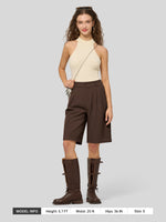 Willit Women's Pleated Work Shorts 10 Inch 