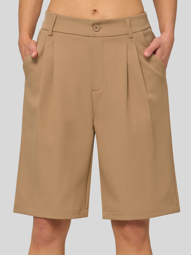 Willit Women's Pleated Work Shorts 10 Inch 