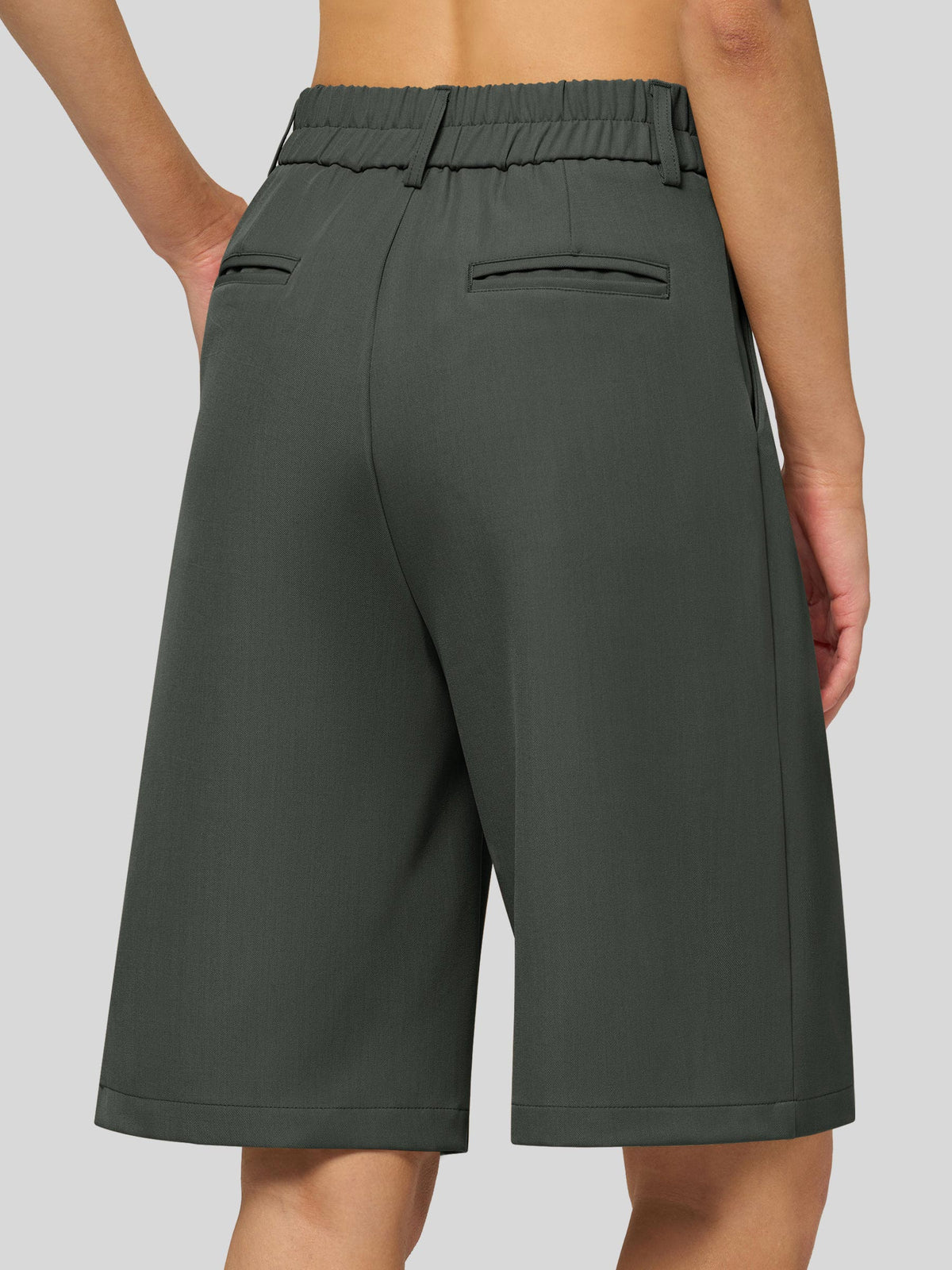 Willit Women's Pleated Work Shorts 10 Inch 