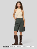 Willit Women's Pleated Work Shorts 10 Inch 