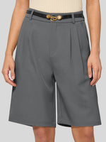 Willit Women's Pleated Work Shorts 10 Inch 