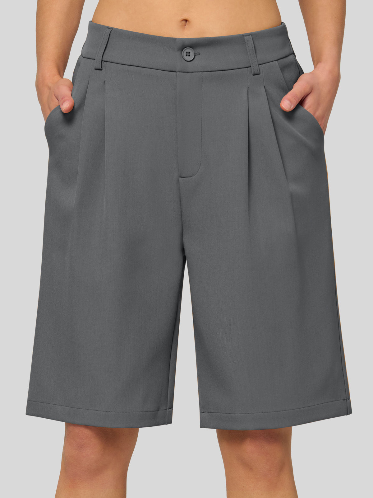 Willit Women's Pleated Work Shorts 10 Inch 