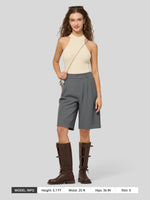 Willit Women's Pleated Work Shorts 10 Inch 
