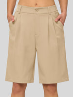 Willit Women's Pleated Work Shorts 10 Inch 