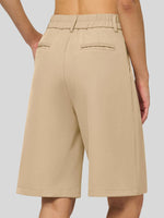 Willit Women's Pleated Work Shorts 10 Inch 