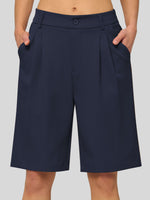 Willit Women's Pleated Work Shorts 10 Inch 