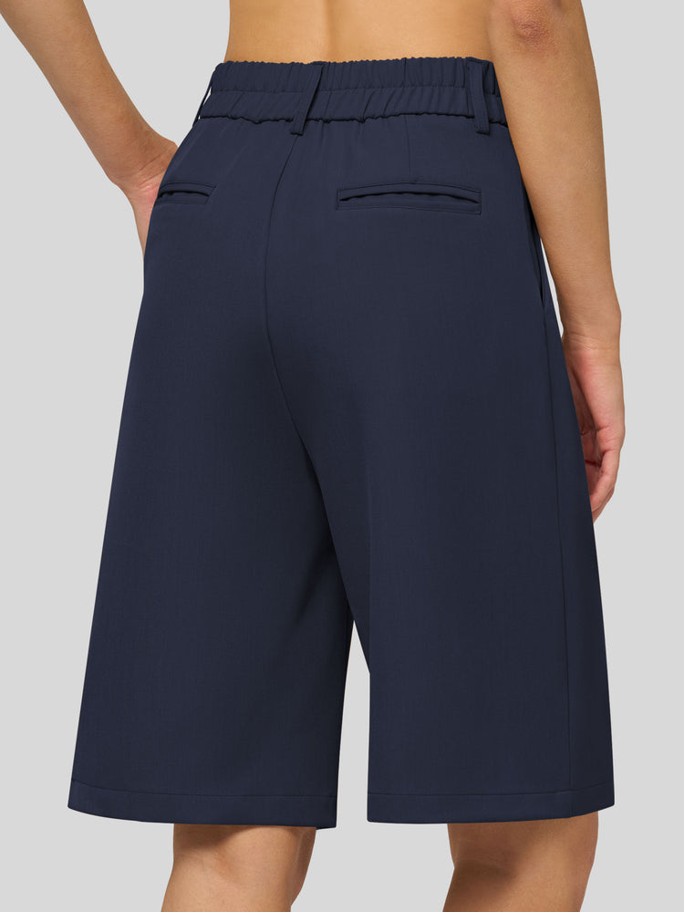 Willit Women's Pleated Work Shorts 10 Inch 