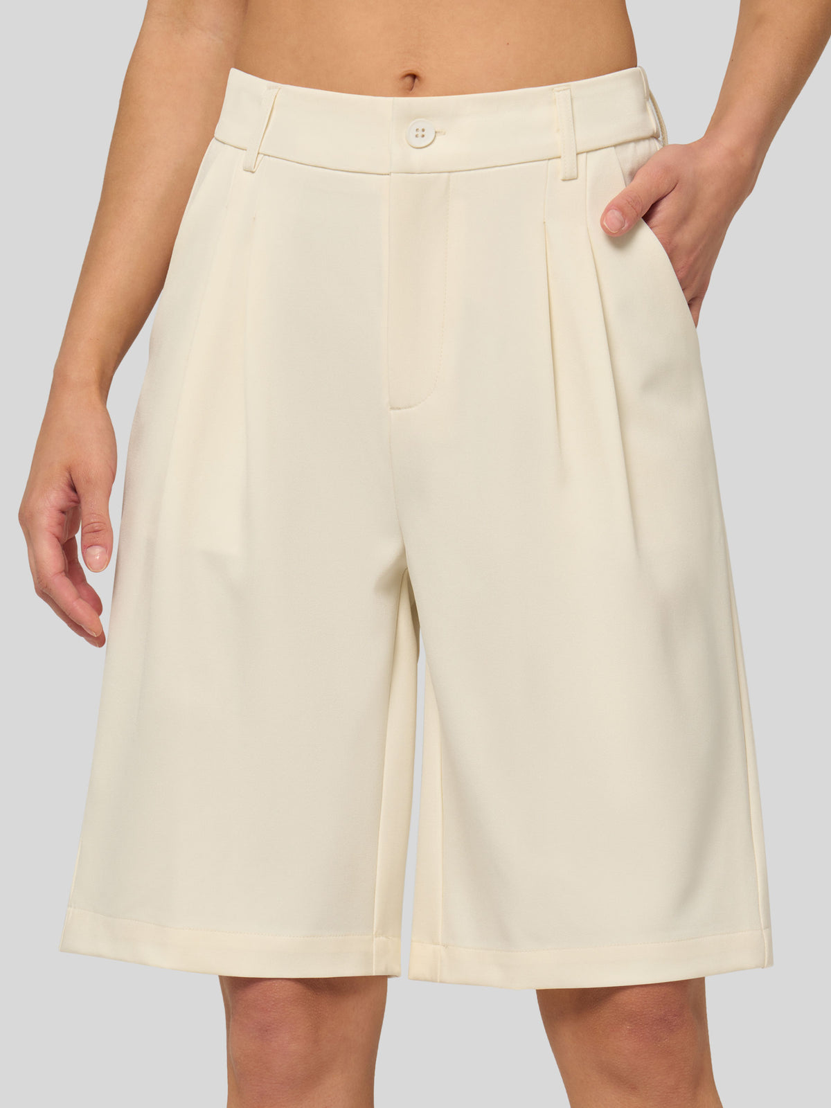 Willit Women's Pleated Work Shorts 10 Inch 