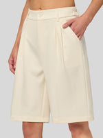 Willit Women's Pleated Work Shorts 10 Inch 