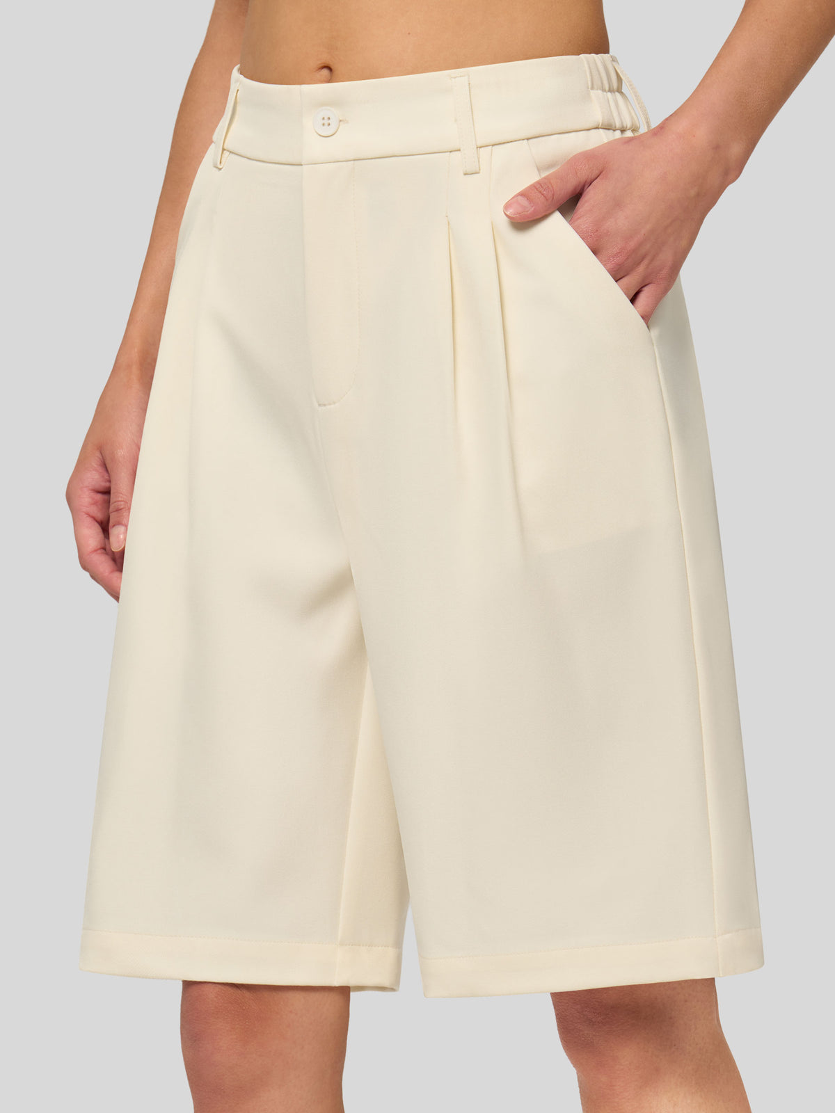 Willit Women's Pleated Work Shorts 10 Inch 