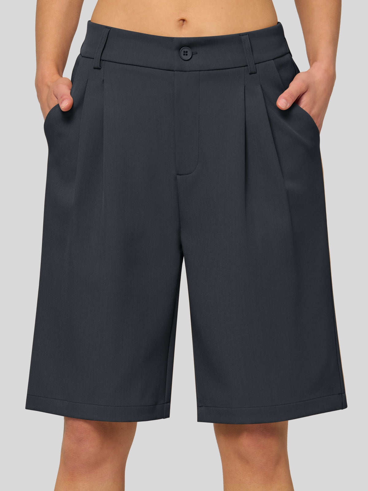 Willit Women's Pleated Work Shorts 10 Inch 