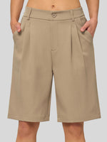 Willit Women's Pleated Work Shorts 11 Inch 