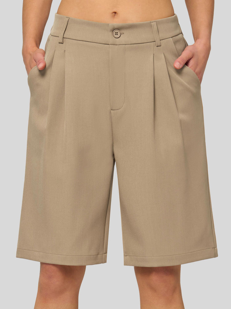 Willit Women's Pleated Work Shorts 11 Inch 