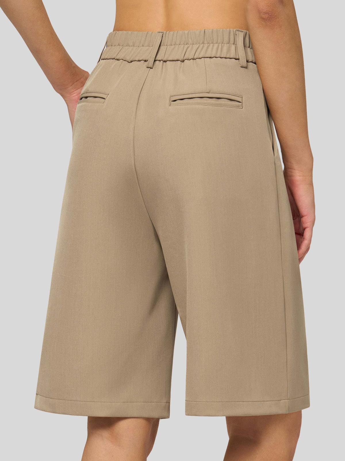 Willit Women's Pleated Work Shorts 13 Inch 