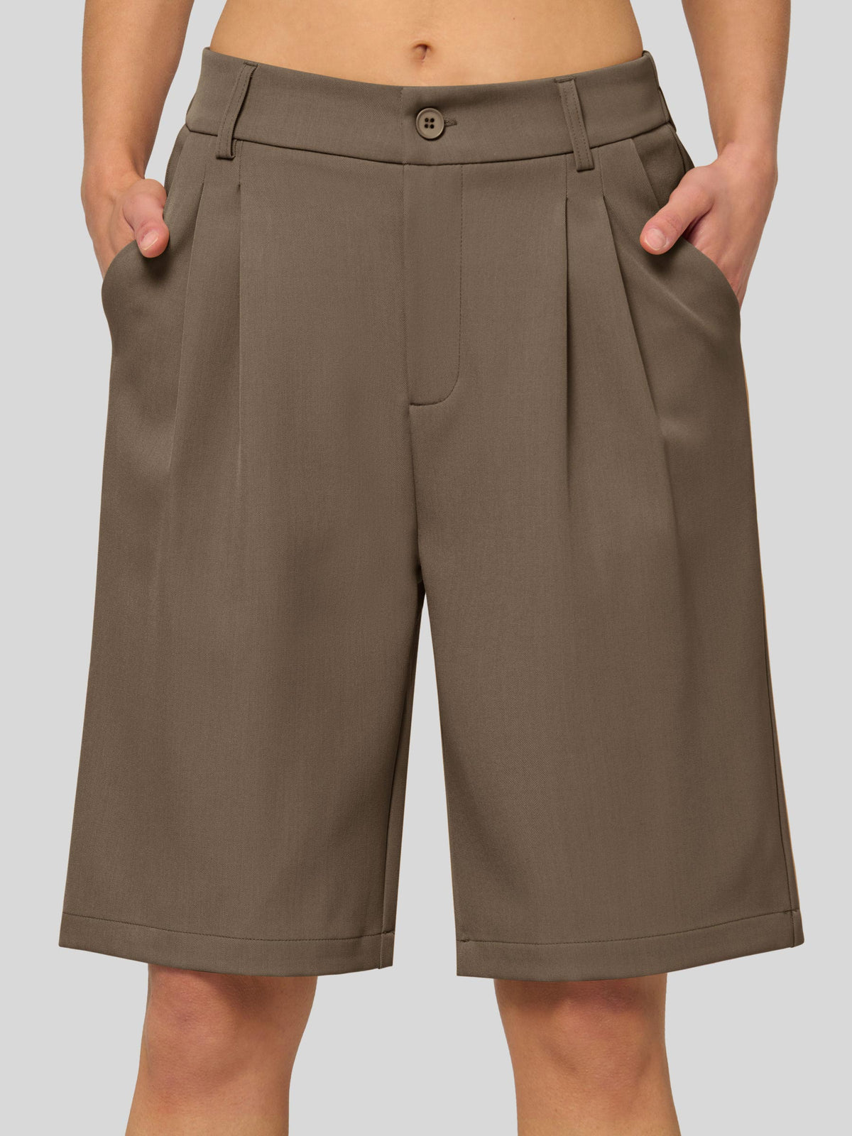 Willit Women's Pleated Work Shorts 10 Inch 