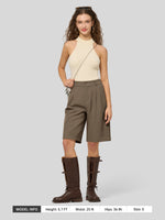 Willit Women's Pleated Work Shorts 10 Inch 