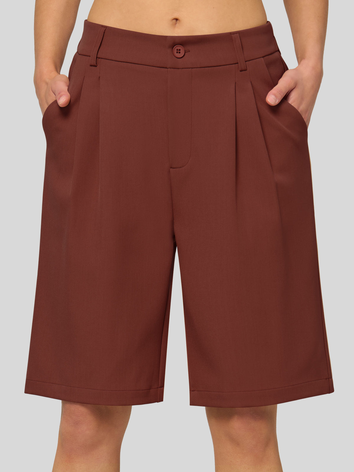 Willit Women's Pleated Work Shorts 10 Inch 