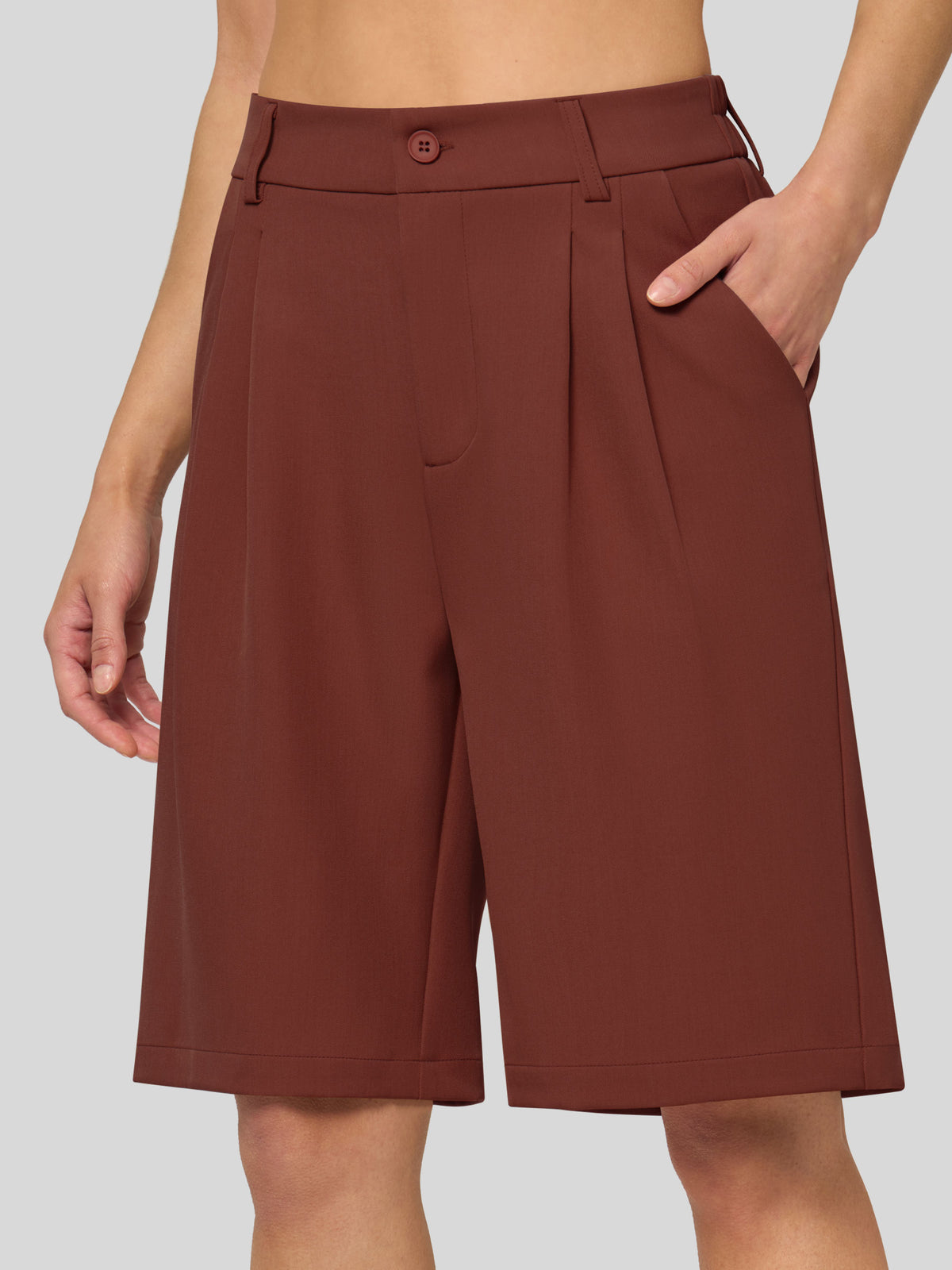 Willit Women's Pleated Work Shorts 10 Inch 