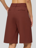 Willit Women's Pleated Work Shorts 10 Inch 