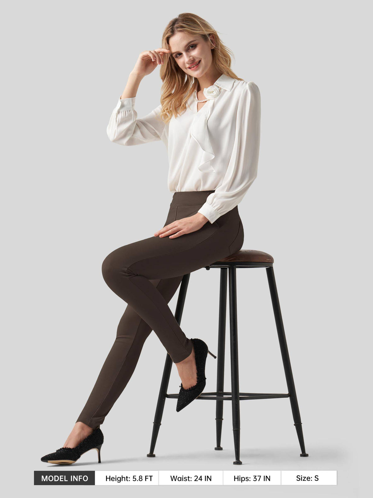 Willit Women's Skinny Work Slacks 28 Inch 