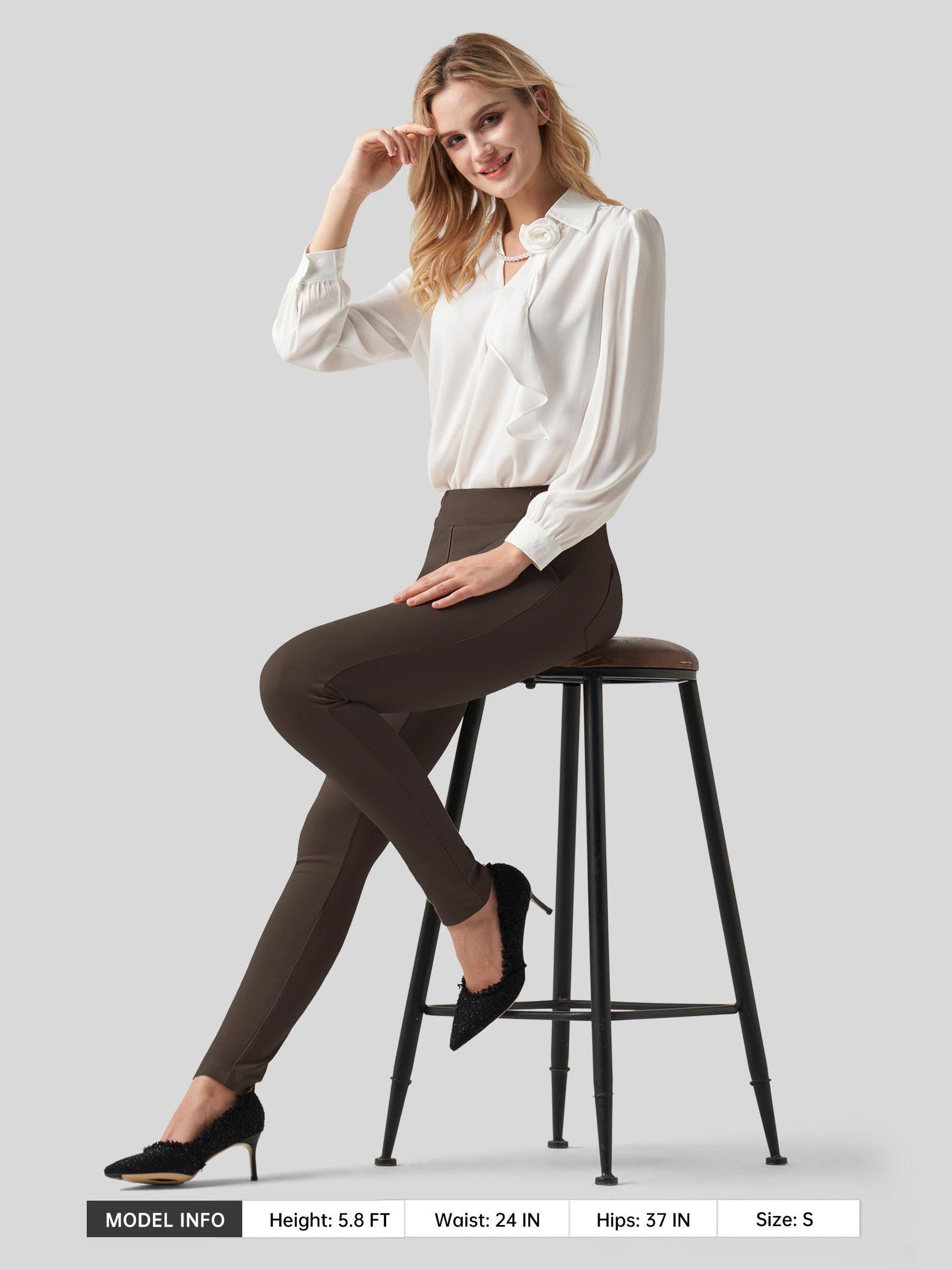 Willit Women's Skinny Work Slacks 28 Inch 