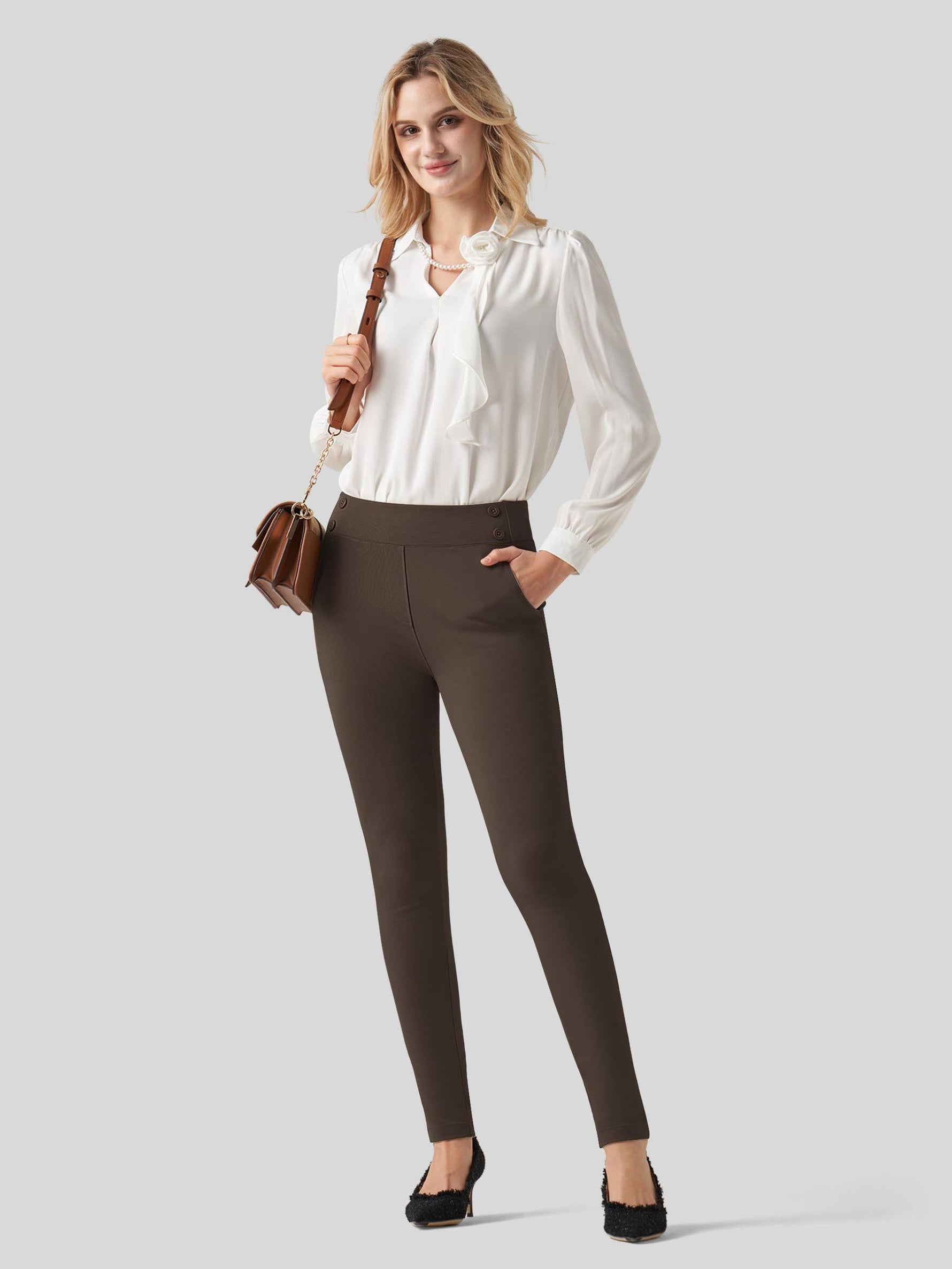 Willit Women's Skinny Work Slacks 28 Inch 