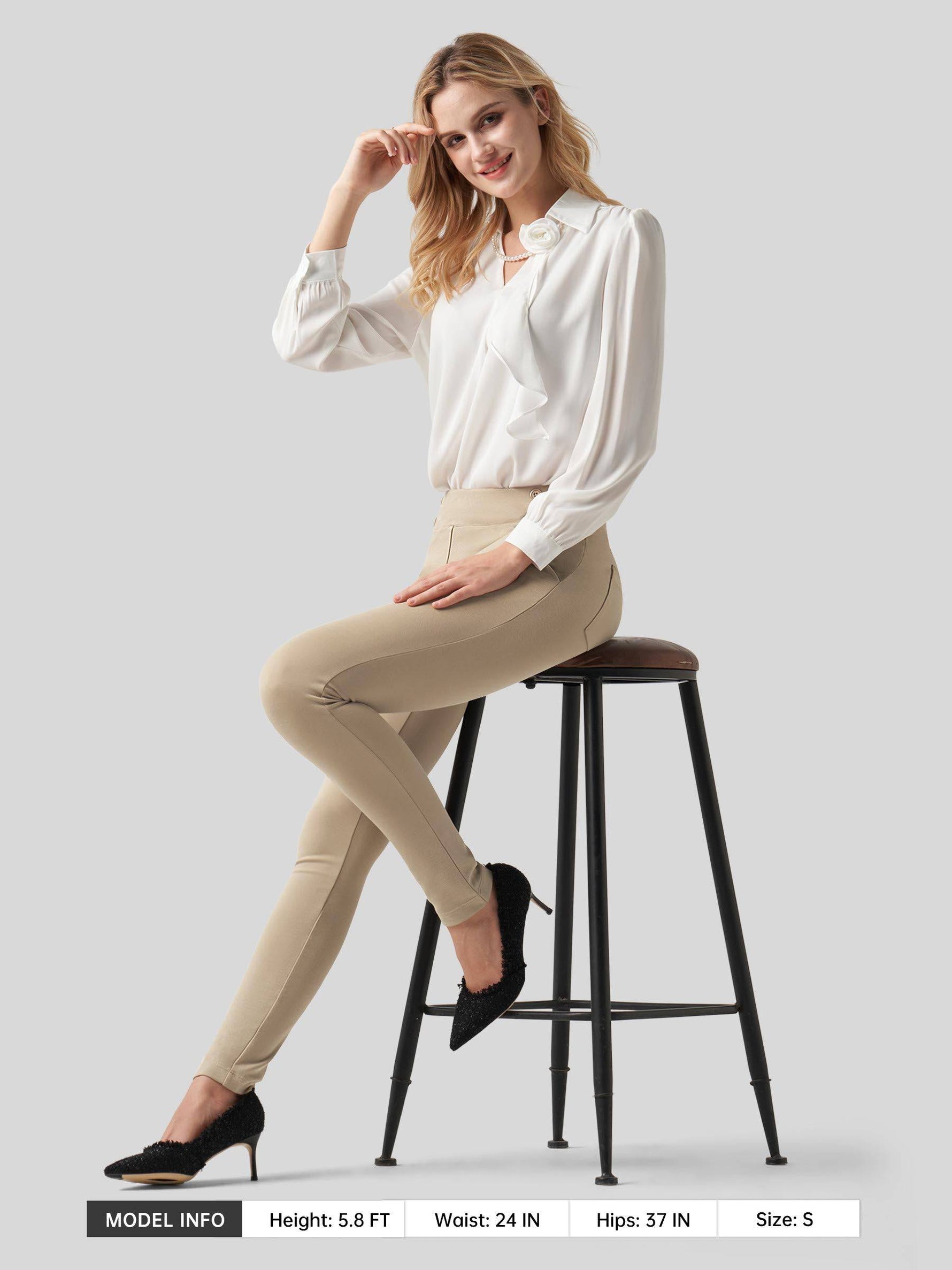 Willit Women's Skinny Work Slacks 28 Inch 