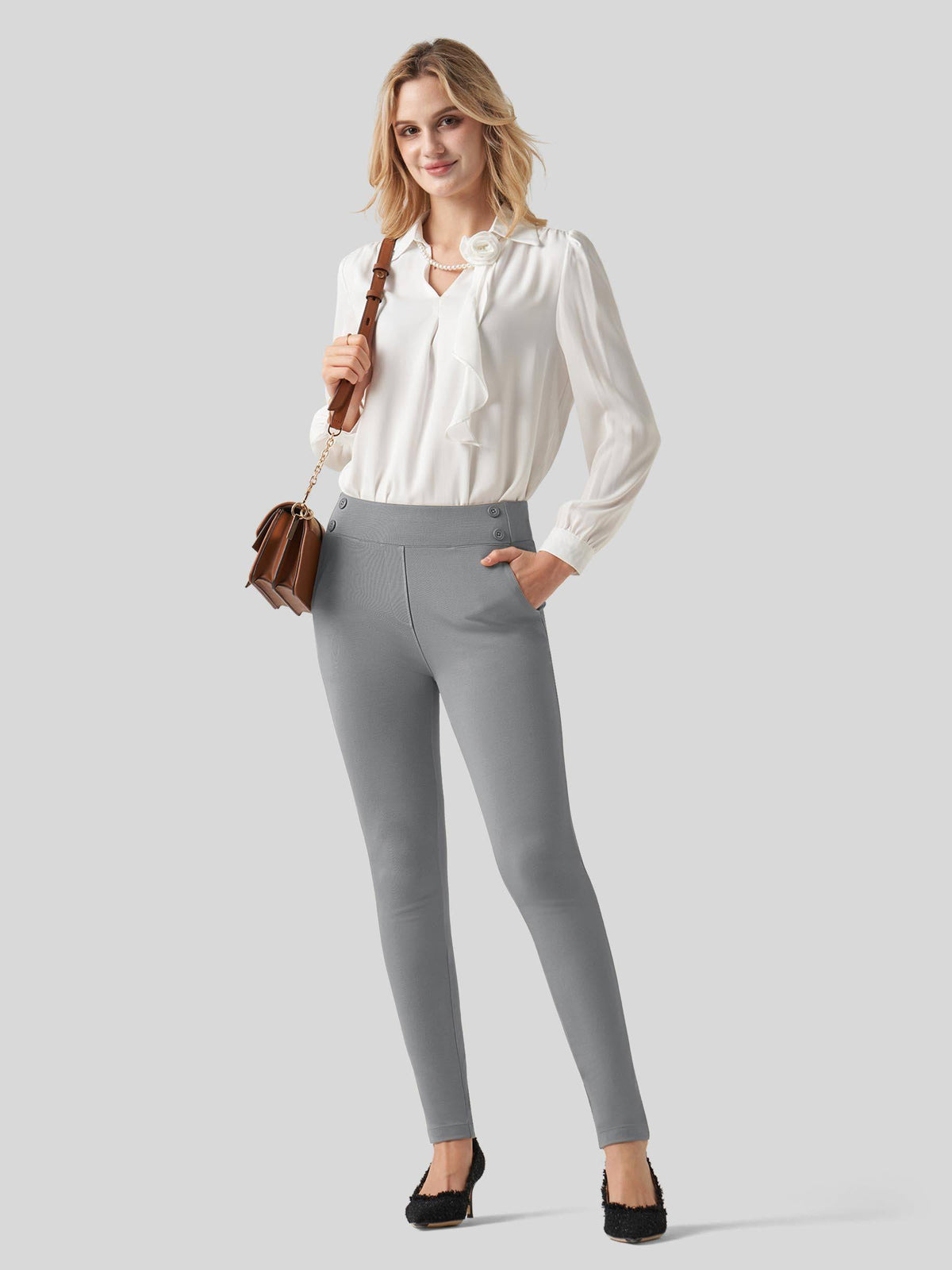Willit Women's Skinny Work Slacks 28 Inch 