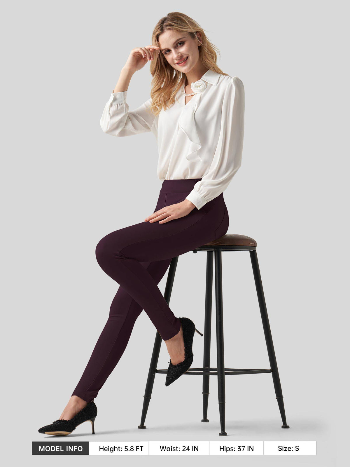 Willit Women's Skinny Work Slacks 28 Inch 