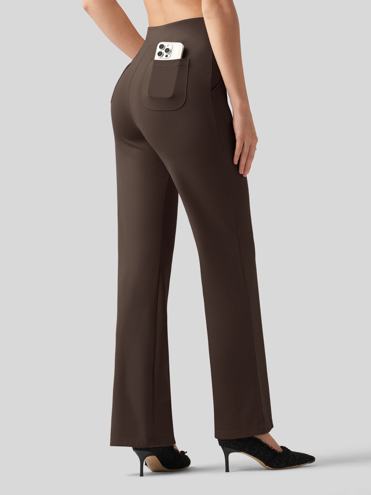 Willit Women's Smooth Wide Leg Dress Pants 33 Inch 
