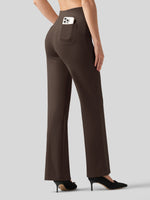 Willit Women's Smooth Wide Leg Dress Pants 33 Inch 
