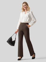 Willit Women's Smooth Wide Leg Dress Pants 33 Inch 