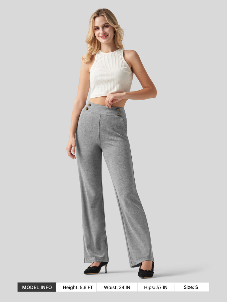 Willit Women's Smooth Wide Leg Dress Pants 33 Inch 