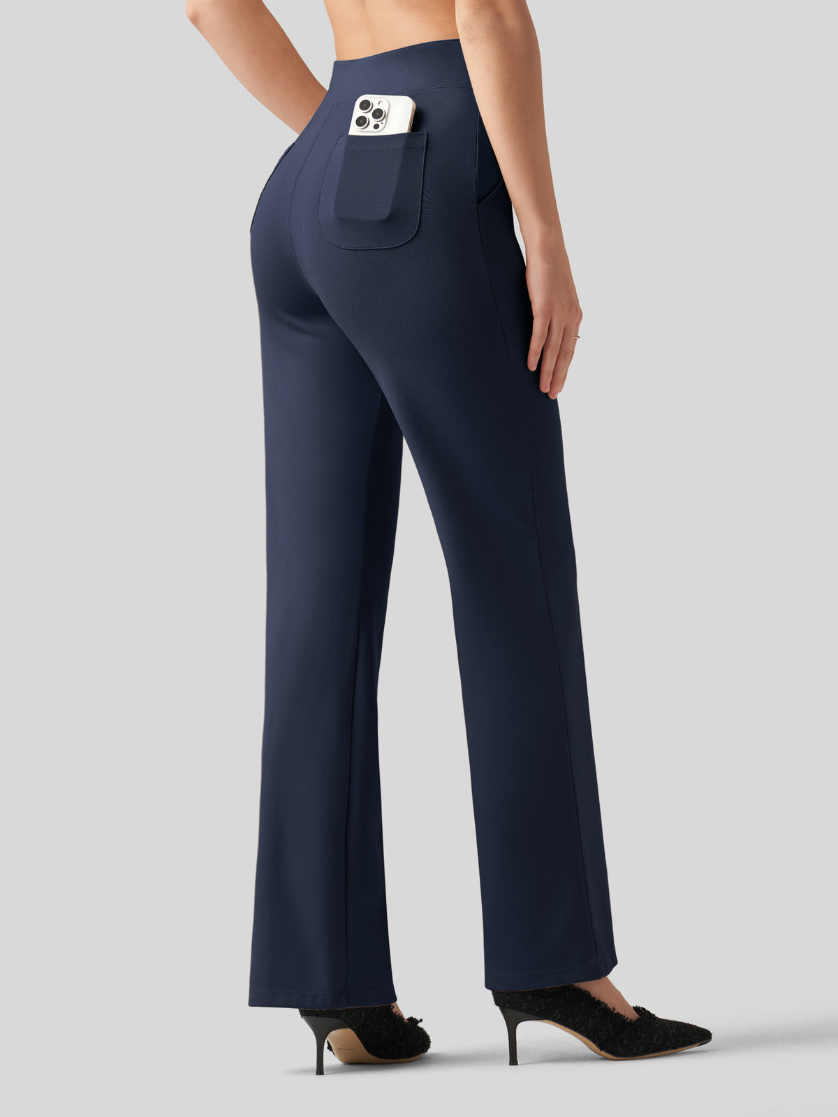 Willit Women's Smooth Wide Leg Dress Pants 33 Inch 
