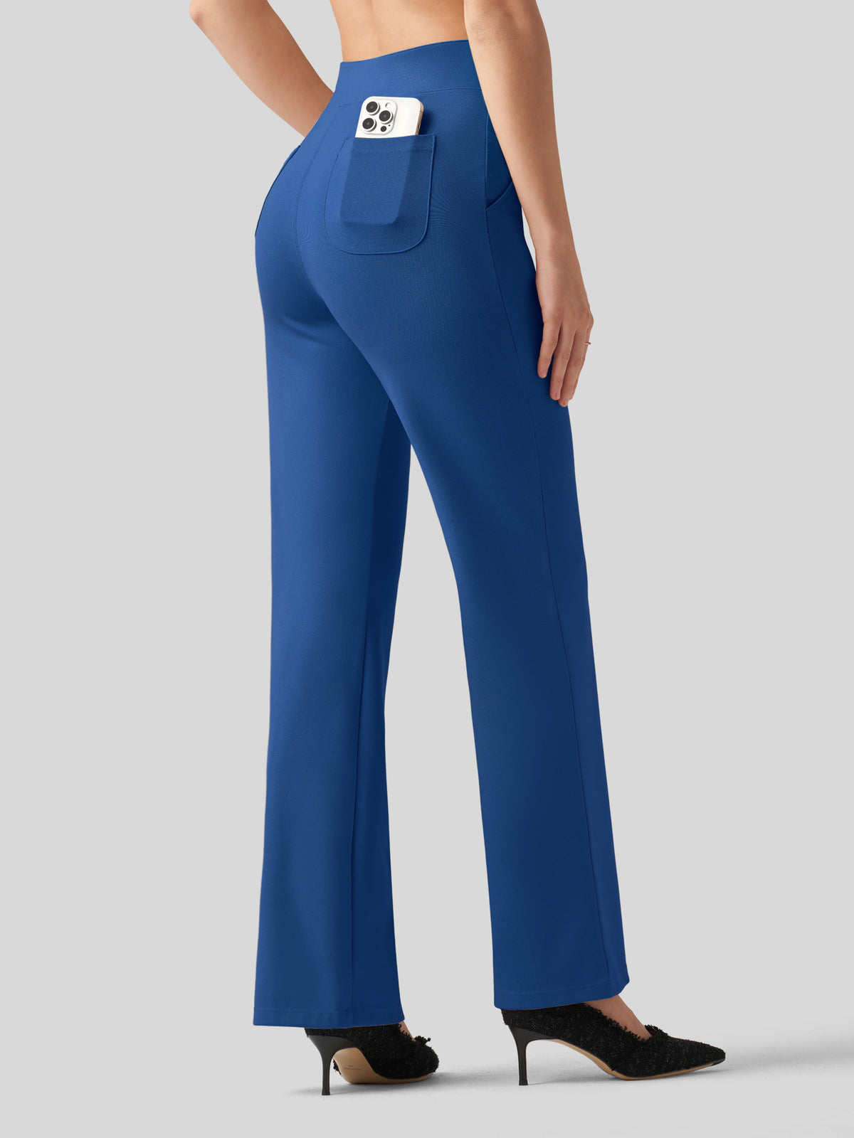 Willit Women's Smooth Wide Leg Dress Pants 33 Inch