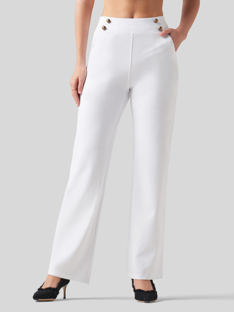Willit Women's Smooth Wide Leg Dress Pants 33 Inch 