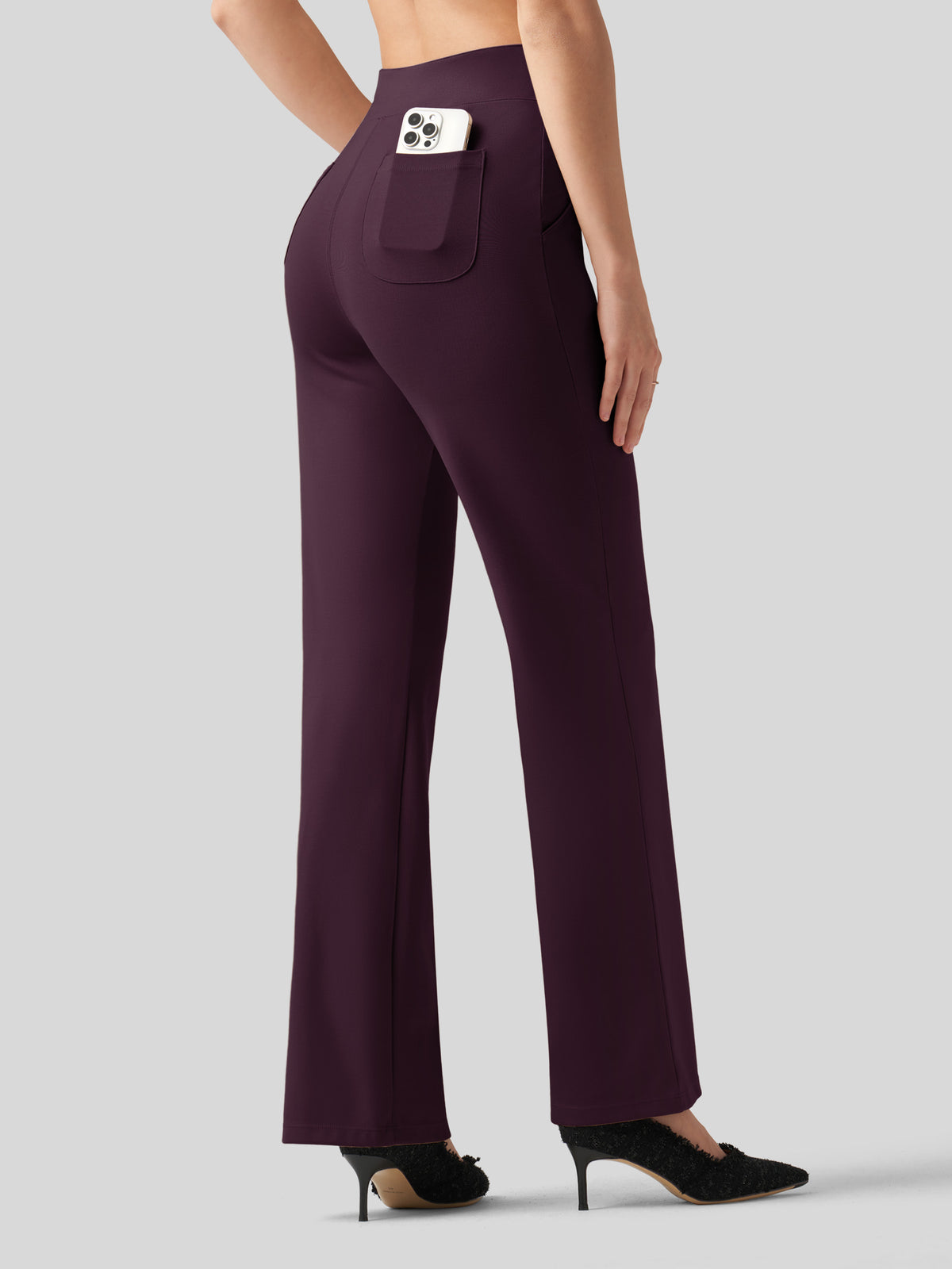 Willit Women's Smooth Wide Leg Dress Pants 33 Inch 