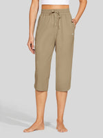 Willit  Women's Sports Woven Capri Pants 