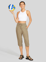 Willit  Women's Sports Woven Capri Pants 