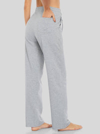 Willit Women's Straight Leg Cotton Sweatpants_#charcoal-light-gray