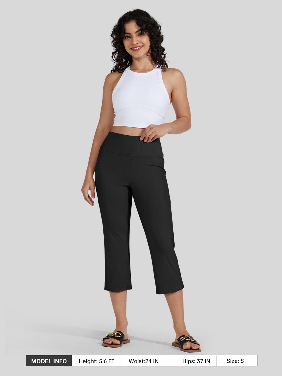 Willit Women's Straight Leg Capris Pants 