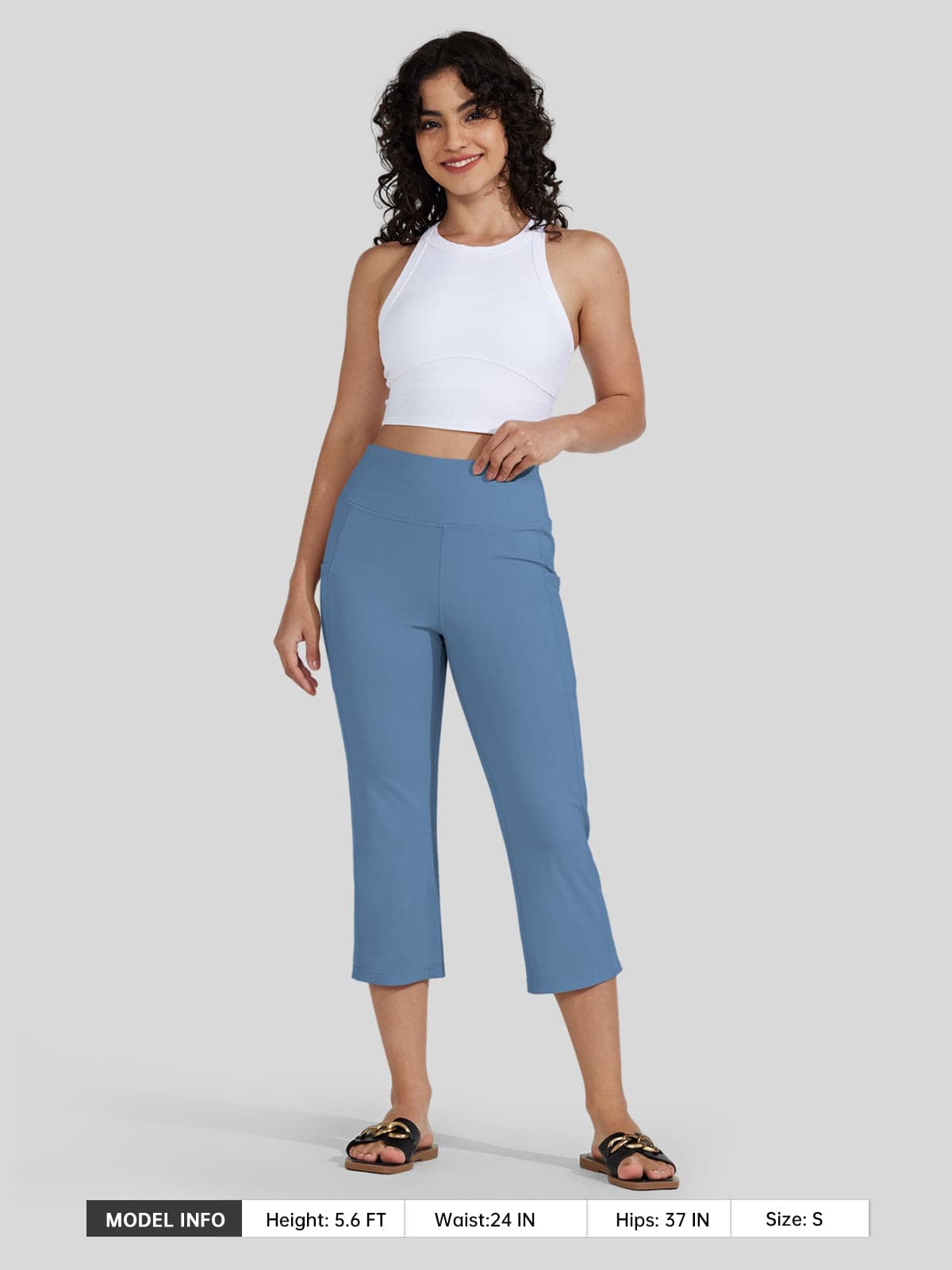 Willit Women's Straight Leg Capris Pants 
