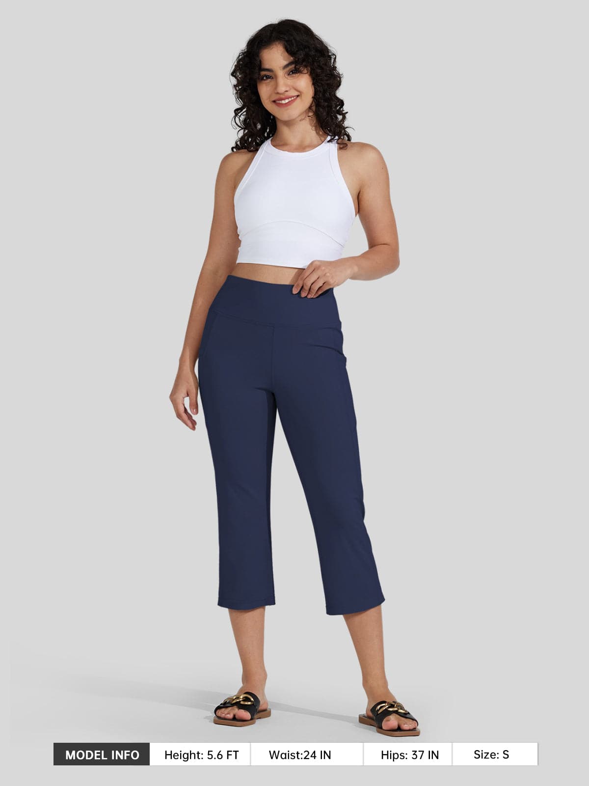 Willit Women's Straight Leg Capris Pants 