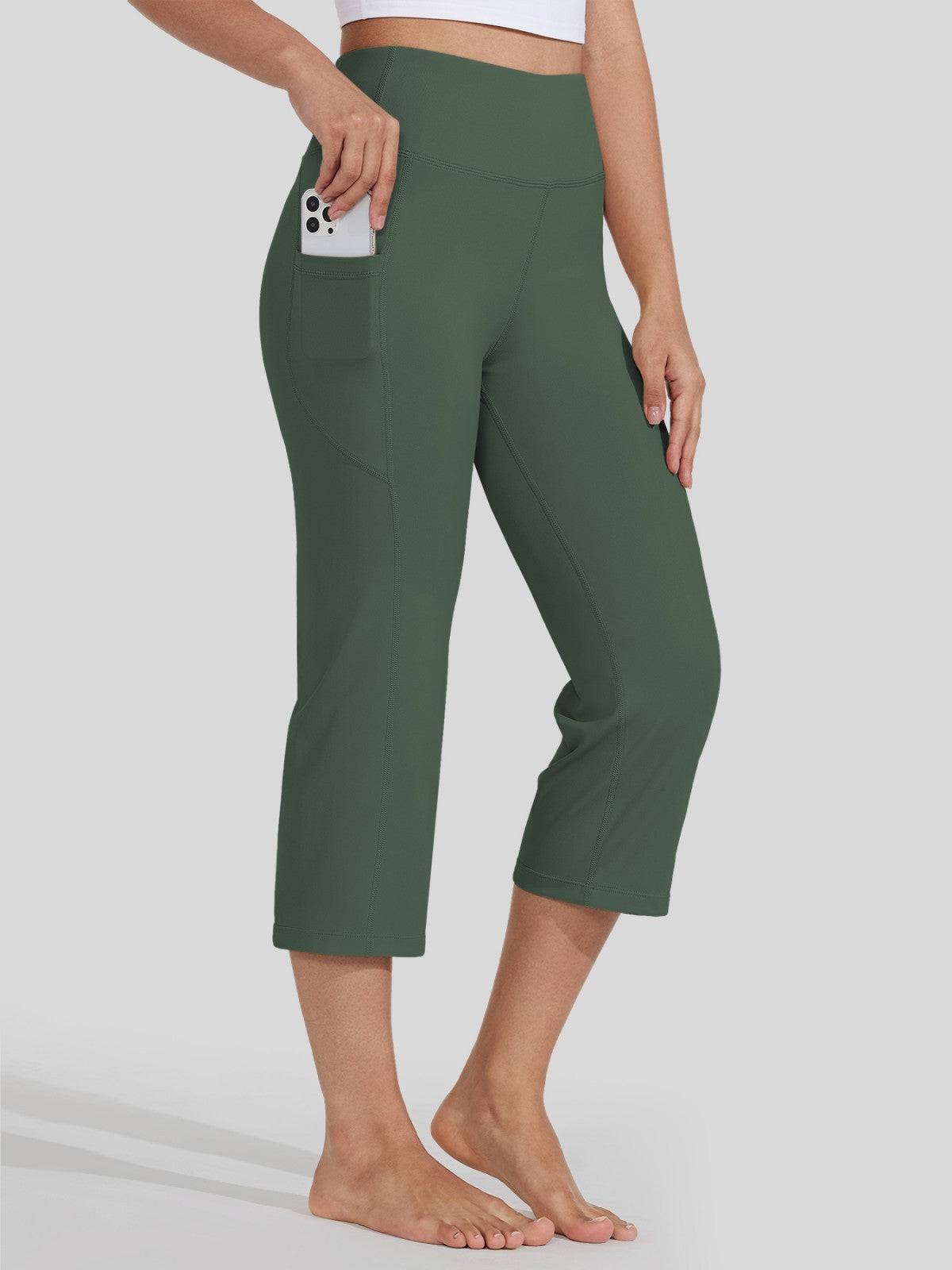Willit Women's Straight Leg Capris Pants 