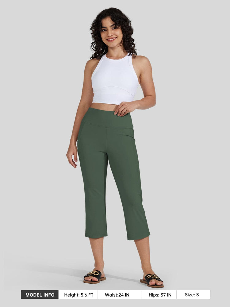 Willit Women's Straight Leg Capris Pants 