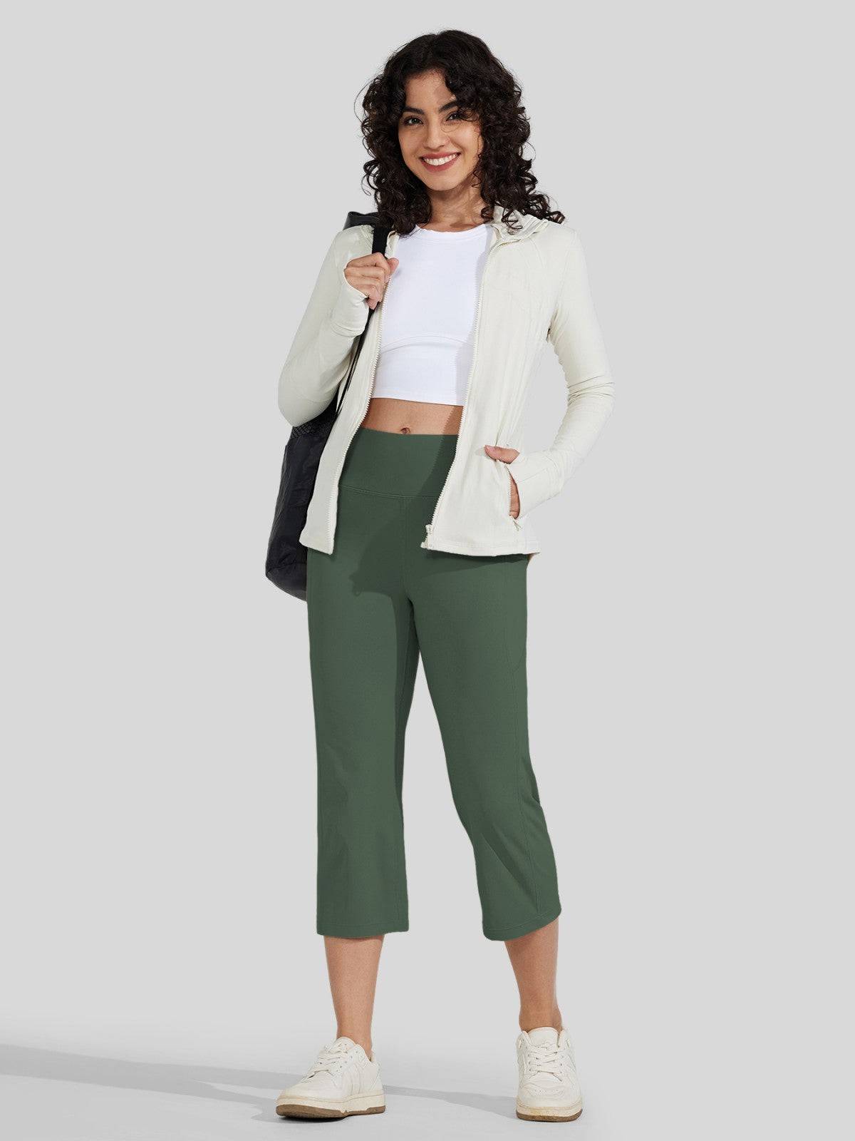 Willit Women's Straight Leg Capris Pants 