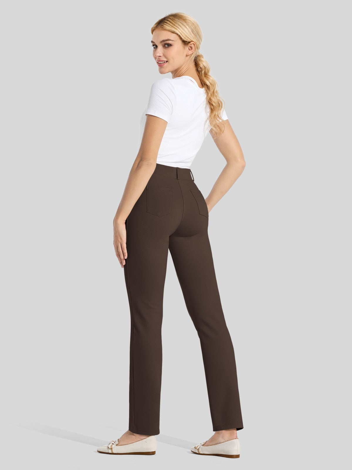 Women's Straight Leg Yoga Dress Pants 