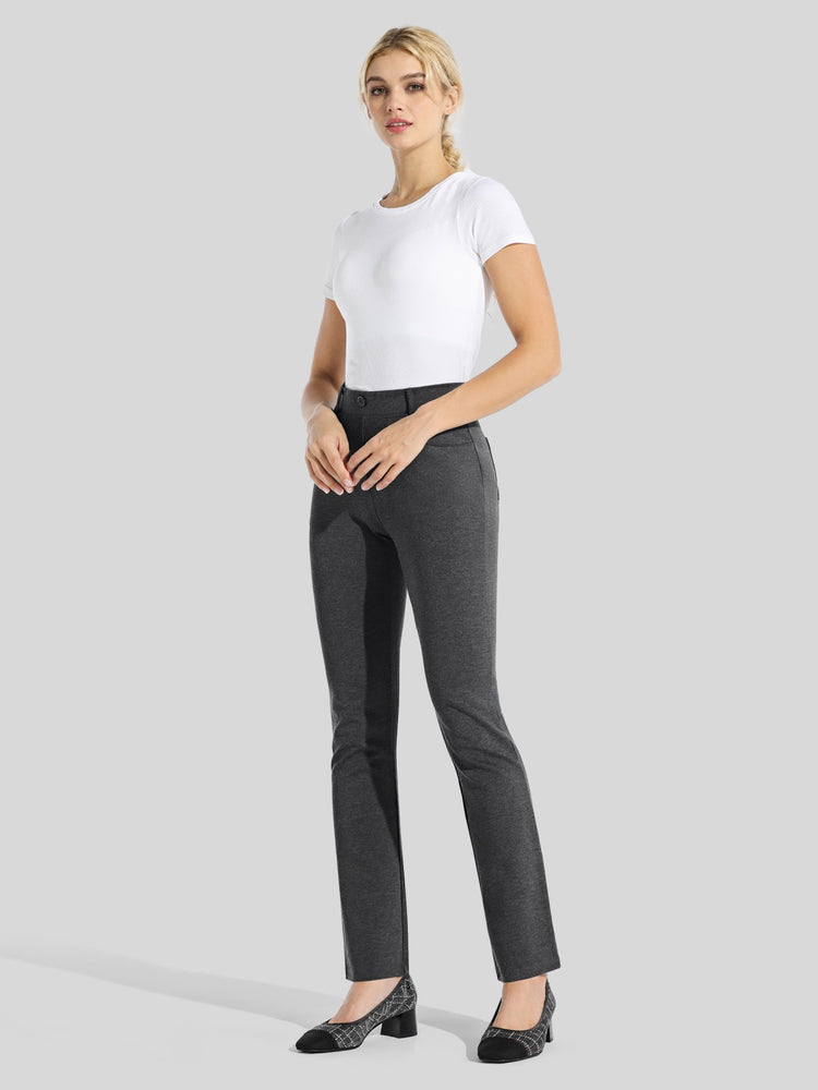 Women's Straight Leg Yoga Dress Pants_