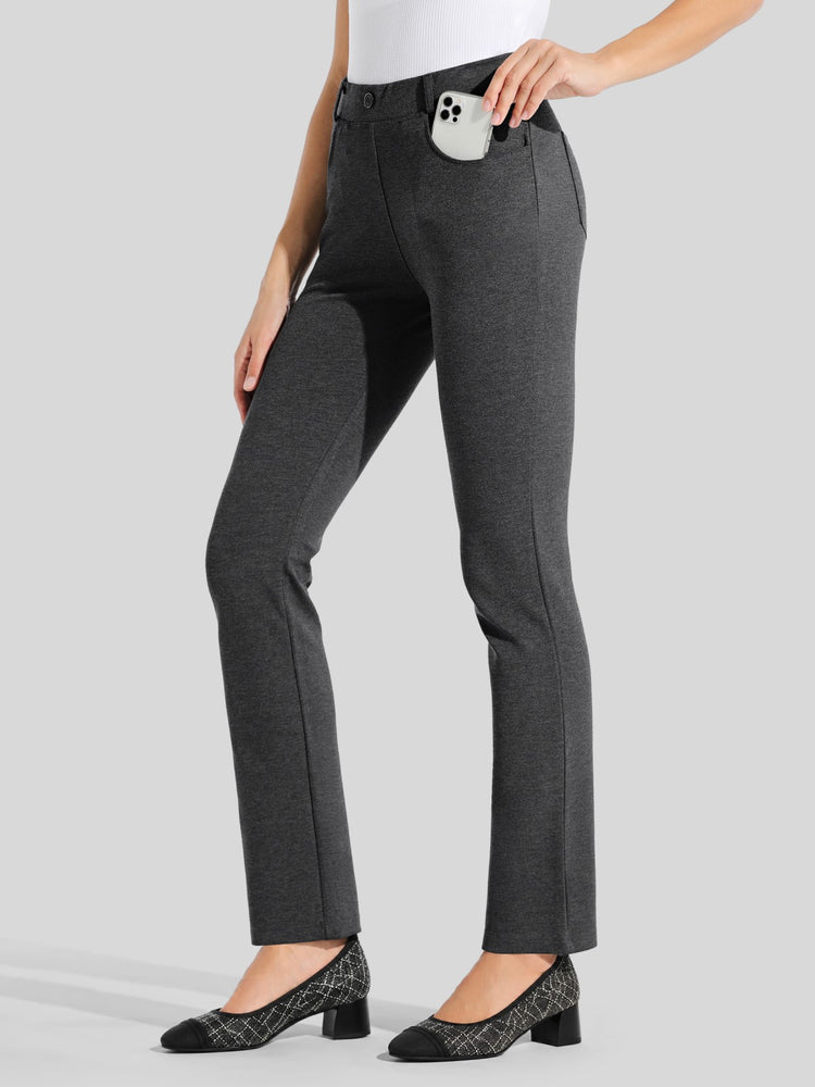 Women's Straight Leg Yoga Dress Pants_